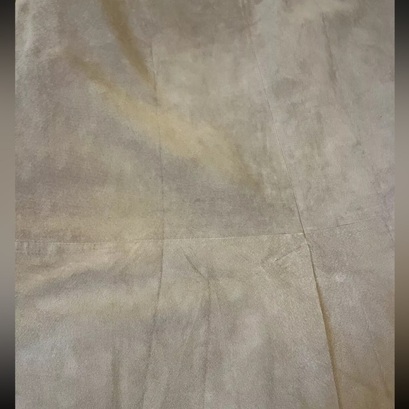 Jessica Holbrook QVC 100% Suede Leather Maxi Skirt Light Tan Plus Size 18W NWT - Picture 4 of 10
